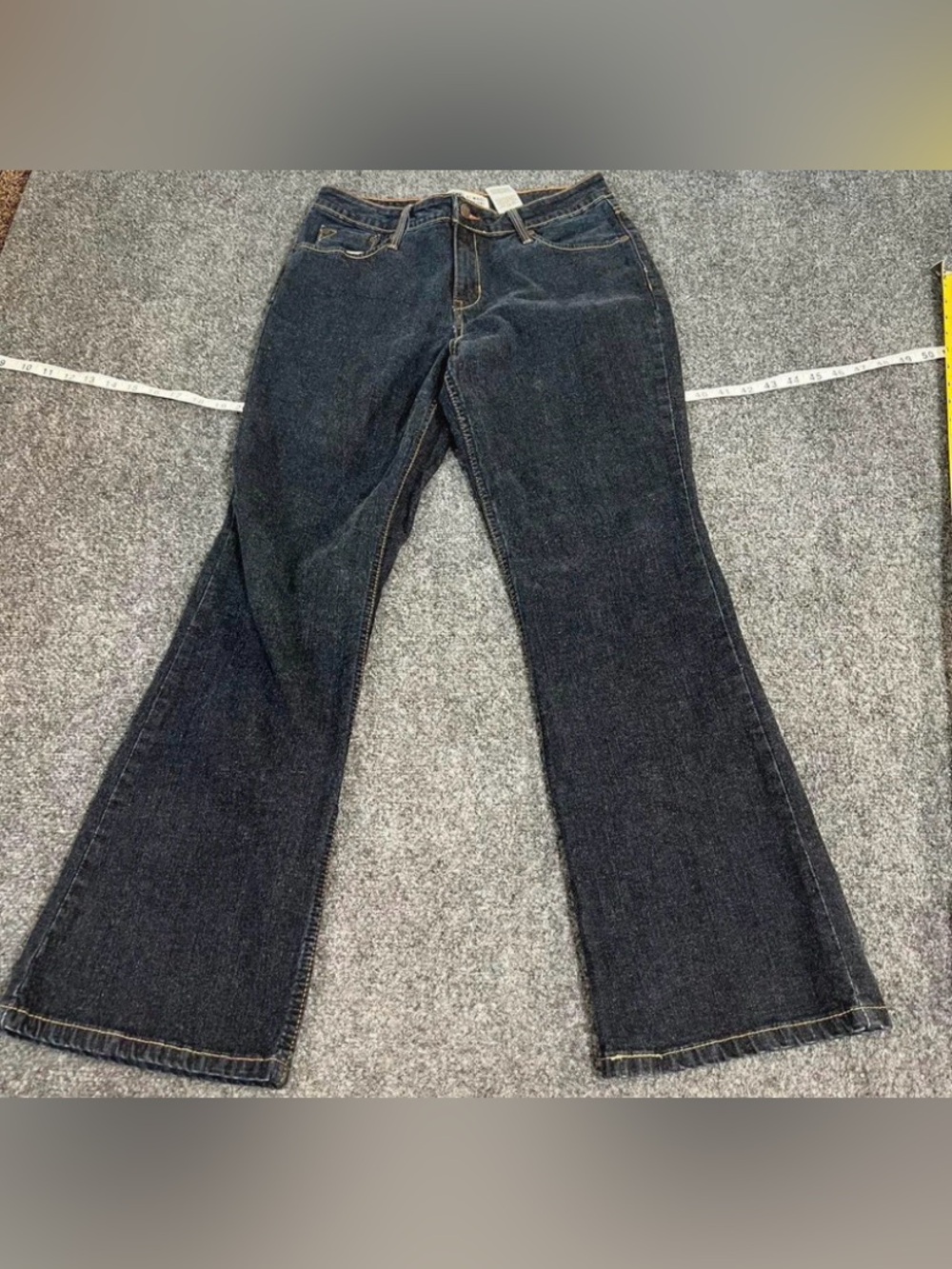levi’s dark wash at waist bootcut jeans